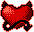 A heart with a devil tail and horns
